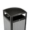 Alpine Industries 40 gal Rectangular Outdoor Can, Grey, Steel + Plastic wood, 21.26 in ALP471-40-WD-GRY - alternate 4